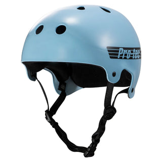 Pro Tec Skateboard Helmet Old School Skate Gloss Baby Blue Size M