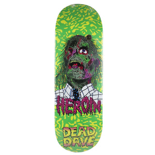 Heroin Skateboard Complete Dead Dave Dead Head Green 10.125" x 32.425"