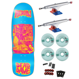 Heroin Premium Skateboard with Ace Trucks, Snot Wheels 10.1" Dead Dave Allegory of Fear