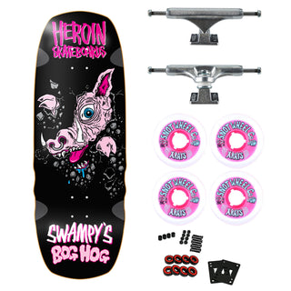 Heroin Premium Skateboard with Slappy Trucks, Snot Wheels 10.75" Swampys Bog Hog