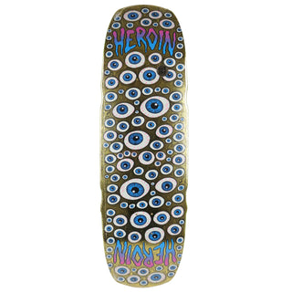 Heroin Skateboard Complete Seeing Double Mutated Symmetrical Gold 9.5" x 32"