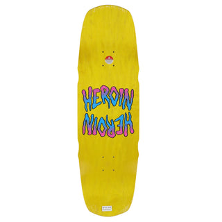 Heroin Skateboard Deck Seeing Double Mutated Symmetrical Gold 9.5" x 32"