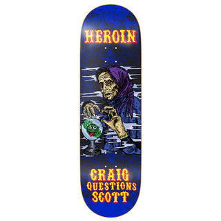 Heroin Premium Complete Skateboard Craig Questions KO2 Fortune Teller 9.25" Ft. Krux/Spitfire/Quantum