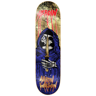 Heroin Premium Complete Skateboard Wilson KO2 Skull Priest 8.5" Ft. Krux/Spitfire/Quantum