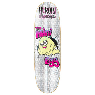 Heroin Premium Complete Skateboard Mini Egg Holo Foil 8.38" Ft. Krux/Spitfire/Quantum