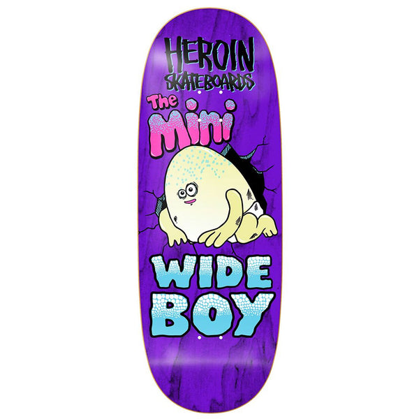 Heroin Skateboard Deck Mini Wide Boy (Assorted) 10.5