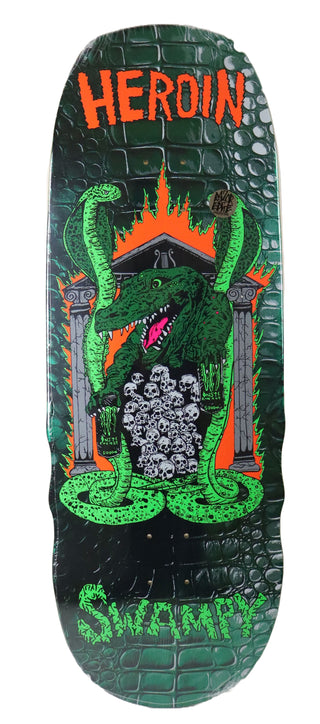 Heroin Premium Skateboard Complete Swampy Knock Off 10.6" x 32.1" Independent Trucks Snot Wheels and Quantum Snot Particles Bearings