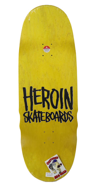 Heroin Skateboard Deck Pumpkin Spice Wide Boy 10.75" x 32.25"
