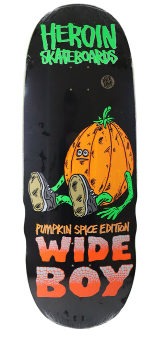 Heroin Skateboard Deck Pumpkin Spice Wide Boy 10.75" x 32.25"