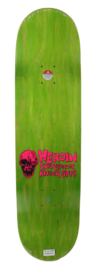 Heroin Skateboard Deck Aaron Wilson Knock Off 8.5" x 32"