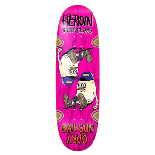 Heroin Skateboard Deck Bail Gun Gary 4 Assorted 9.75" x 32.5"