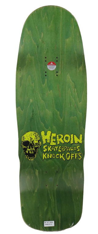 Heroin Skateboard Deck Dead Dave Knock Off (Assorted) 10.1" x 32"