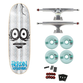 Heroin Premium Skateboard with Ace Trucks, Snot Wheels 10" Very Big Holo Egg