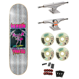 Heroin Premium Skateboard with Indy Trucks, Snot Wheels 8.25" Yankou Hellscape