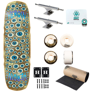 Heroin Premium Skateboard Complete Seeing Double Mutated Slappy Trucks OJ Wheels and Quantum Snot Particles Bearings