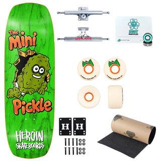 Heroin Premium Skateboard Complete Mini Pickle (Assorted) 9.5" x 29.5" Slappy Trucks OJ Wheels and Quantum Snot Particles Bearings