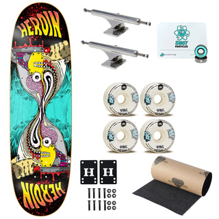 Heroin Premium Skateboard Complete Merged Anatomy Razoregg (Assorted) Slappy Trucks SML Wheels and Quantum Snot Particles Bearings