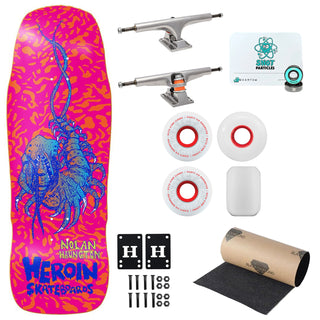 Heroin Premium Skateboard Complete Nolan Knock Off 10.25" x 32" Independent Trucks Ricta Wheels and Quantum Snot Particles Bearings