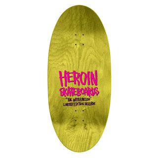 Heroin Skateboard Deck The Watermelon Eggzilla 13.5" x 31.5"