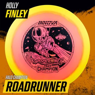 Innova Disc Golf Team Champion Series Holly Finley Halo Champion Roadrunner 9/5/-4/1 Yellow Peach/Maroon 170 grams
