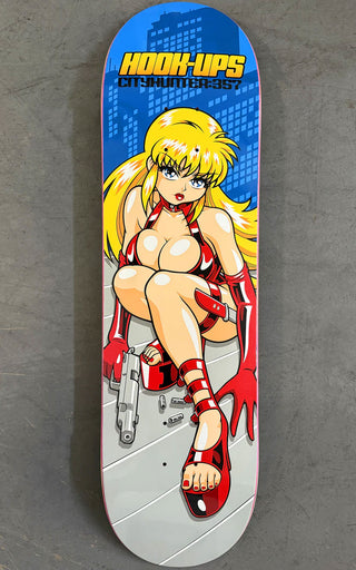 Hook Ups Skateboard Deck Cityhunter 357 8.5"