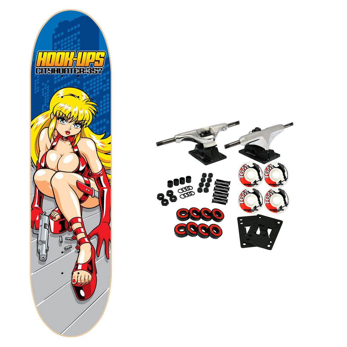 Hook Ups Skateboard Complete Cityhunter 357 8.5
