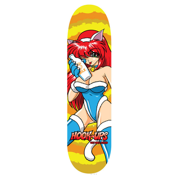Hook Ups Skateboard Deck OG Catgirl Akiko 8.25