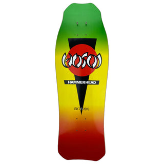 Hosoi Skateboard Deck Hammerhead Double Kick Rasta 10.25" x 31" Old School