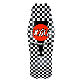 Hosoi Skateboard Deck OG Hammerhead Checkerboard Black 10.5" x 31" Old School