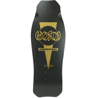 Hosoi Skateboard Complete Screened OG Hammerhead Matte Black/Gold 10.5" x 31" Old School