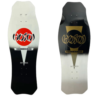 Hosoi Skateboard Deck OG Hammerhead Double Take Black/White/Gold 10.5" x 31" Old School