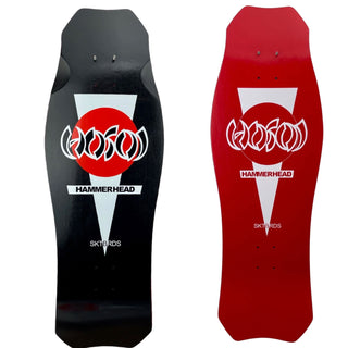 Hosoi Skateboard Deck OG Hammerhead Double Take Black/Red 10.5" x 31" Old School