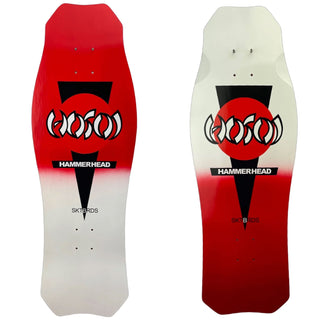 Hosoi Skateboard Deck OG Hammerhead Double Take Red/White 10.5" x 31" Old School