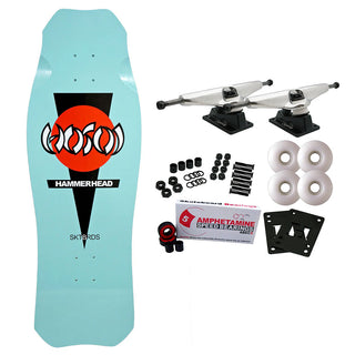 Hosoi Skateboard Complete OG Hammerhead Turquoise 10.5" x 31" Old School