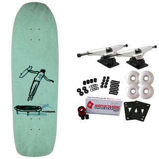 The Heated Wheel Skateboard Complete Christ Air 9.5" x 32"