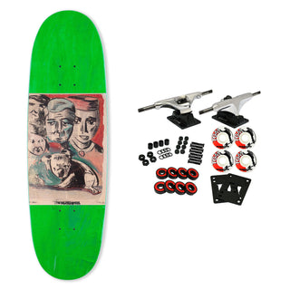 The Heated Wheel Skateboard Complete Queensland 90s Egg Green 9.25" x 31.75"