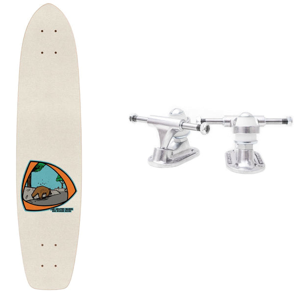 The Heated Wheel Skateboard Deck Polarizer Mini Mauler with Trucks