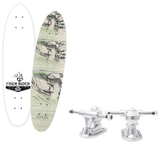 The Heated Wheel Skateboard Deck Fiber Rider Bio Surf with Trucks Included