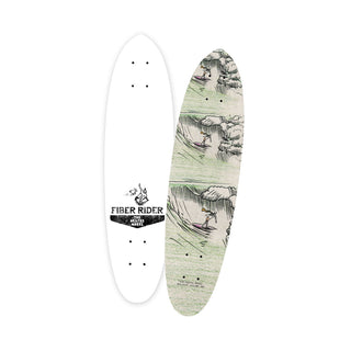 The Heated Wheel Skateboard Deck Fiber Rider Bio Surf with Trucks Included