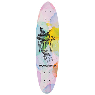 The Heated Wheel Skateboard Deck Fiber Rider Grasshopper Guy with Trucks Included