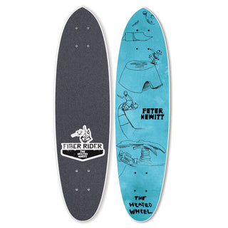 The Heated Wheel Skateboard Deck Peter Hewitt Fiber Rider Retro Cruiser