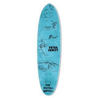 The Heated Wheel Skateboard Deck Peter Hewitt Fiber Rider with Trucks Included