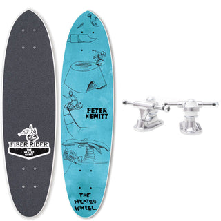 The Heated Wheel Skateboard Deck Peter Hewitt Fiber Rider with Trucks Included