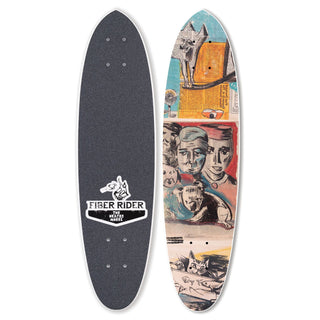 The Heated Wheel Skateboard Deck Queensland Positions Open Fiber Rider Retro Cruiser