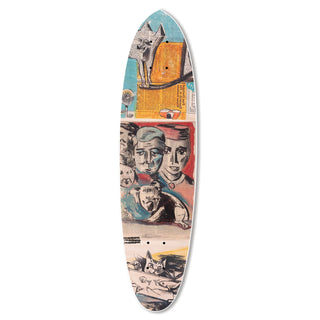 The Heated Wheel Skateboard Deck Queensland Positions Open Fiber Rider with Trucks Included