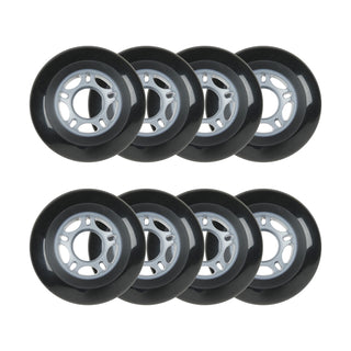 Player's Choice Roller Hockey Wheels - 5-Spoke Hub 68/72 Youth HiLo 82A Black (8-Pack)