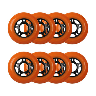 Player's Choice Outdoor Inline Skate Wheels - 80mm 89A Orange (8-Pack)