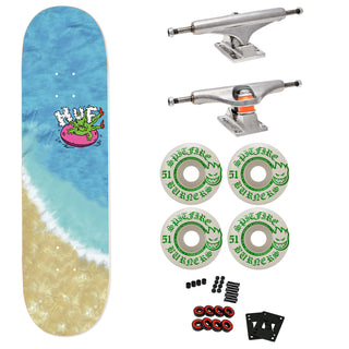 Huf Premium Skateboard with Indy Trucks, Spitfire Wheels 8.25" Green Buddy