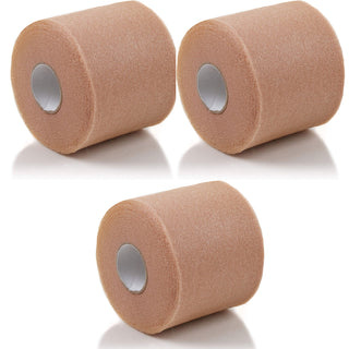 Howies Hockey Athletic Pro Grade Sports Pre-Wrap Tape - 3 Rolls - Beige