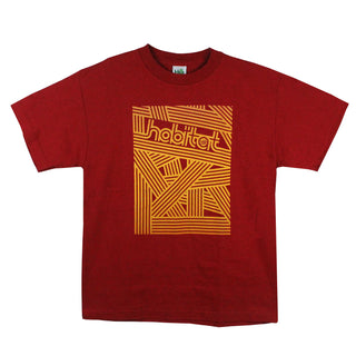 Habitat Skateboard T-Shirt Cross Stripe Red - Youth Kids Extra Large